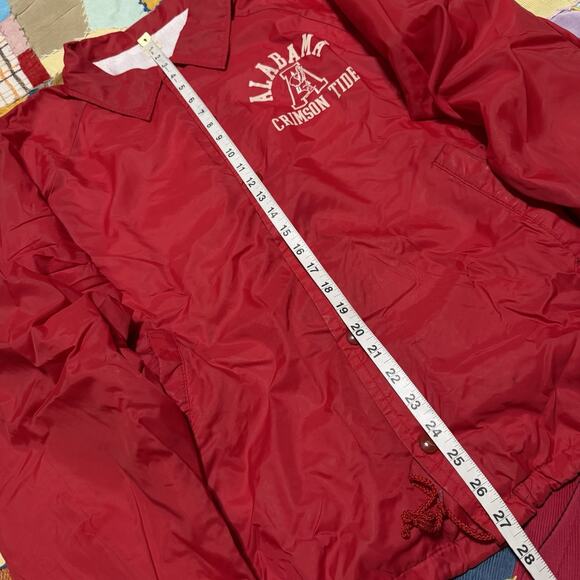 Vintage 80s Alabama Crimson Tide Lined Red Coach Jacket XL - Picture 4 of 6